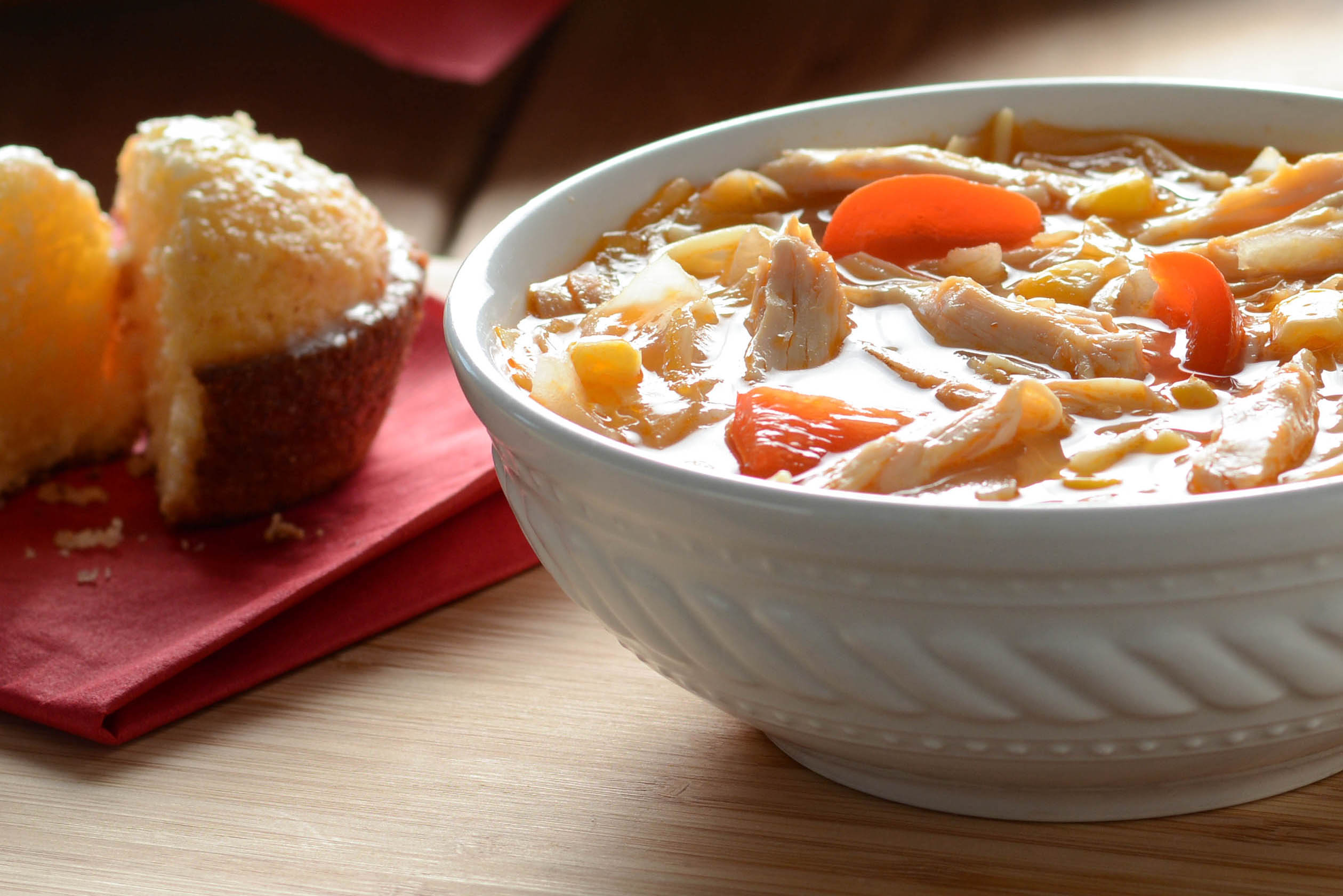 Fried Cabbage & Chicken Soup Gold'n Plump